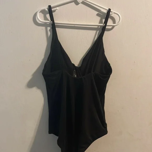 Kids Black One Piece Swimsuit - Picture 2 of 4